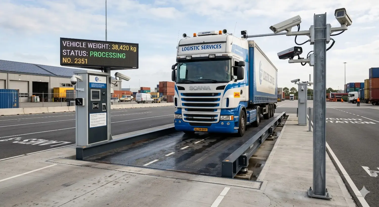 Automated truck scale system for logistics operations