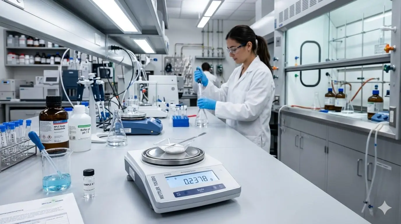 Precision laboratory weighing scale