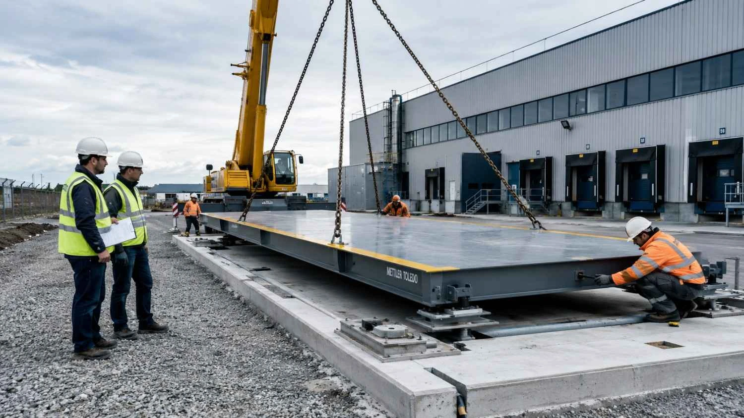 Truck weighbridge installation site