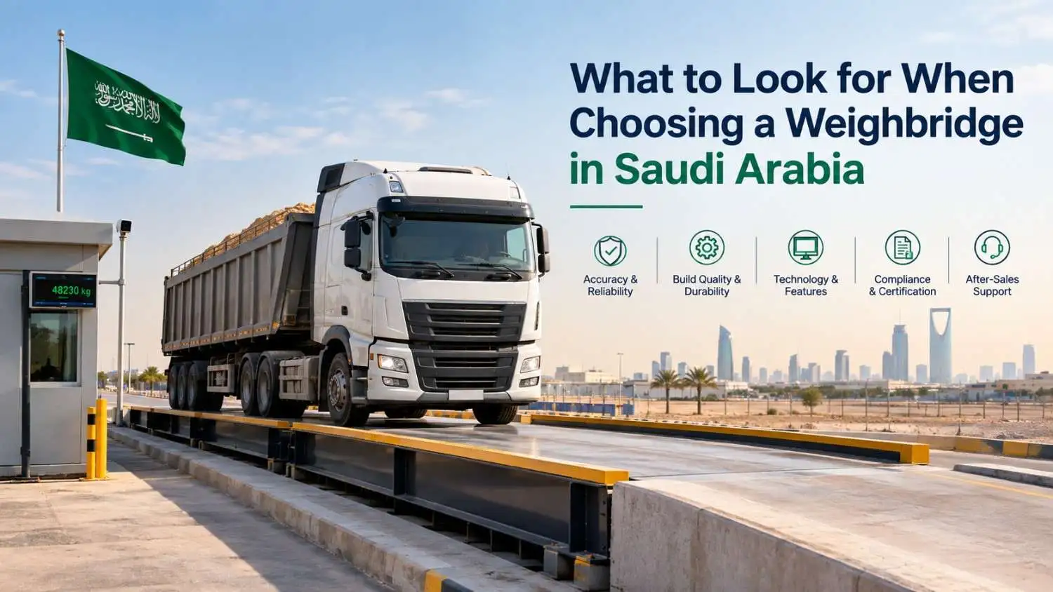 Weighbridge with truck in Saudi Arabia