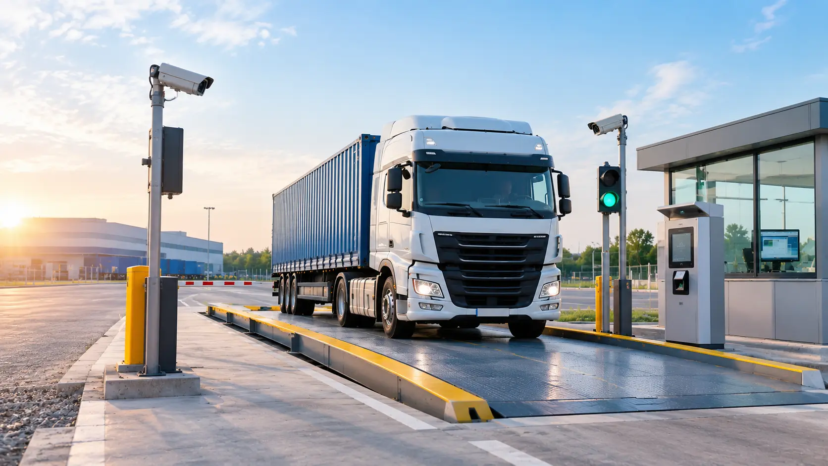 Unmanned truck weighing system